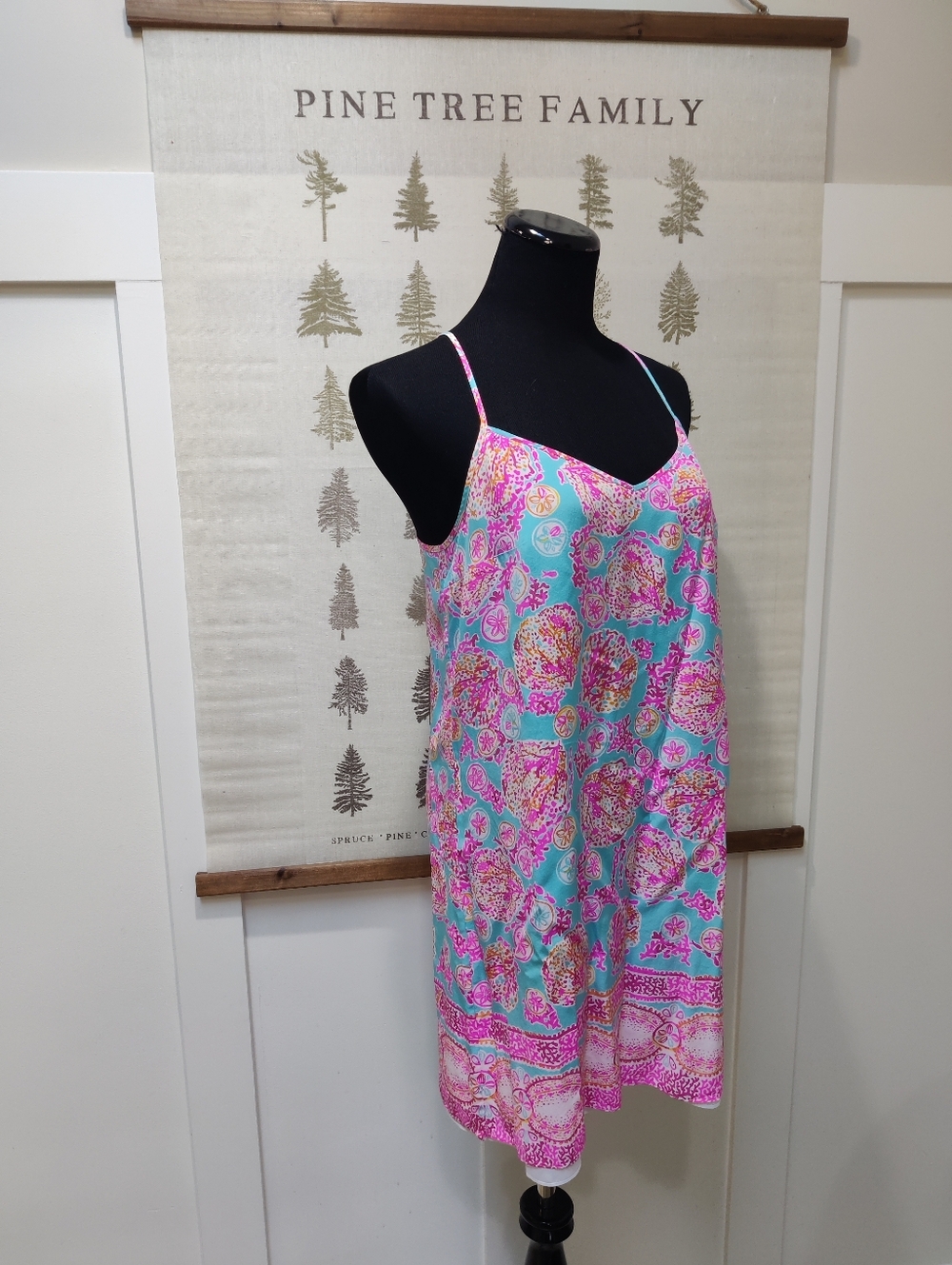 Lilly Pulitzer 100% Silk Floral Print Mini Dress – Adjustable Straps – Size M - Picture 2 of 9